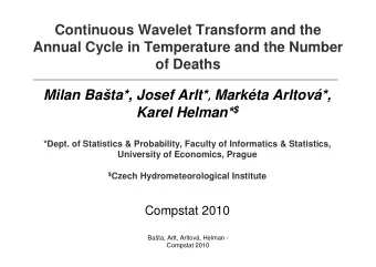 Continuous Wavelet Transform and the  Annual Cycle in Temperature and the Number  of Deaths Milan