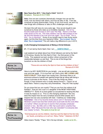 Verse in  &quot;Those who are led by the Spirit of God are the children of God.&quot;  Romans 8:14