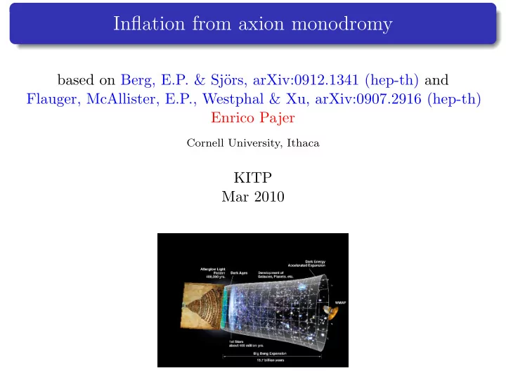 inflation from axion monodromy