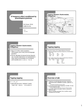 1  Notes on the corpus  Notes on the corpus  Sources of noisebut the data nevertheless seem