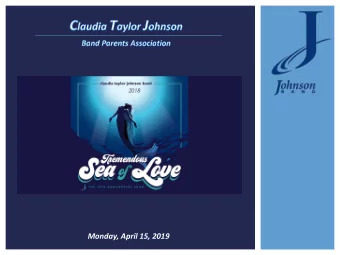 Monday, April 15, 2019  THANK YOU to students  and parents who have filled  many, many CTJ Band