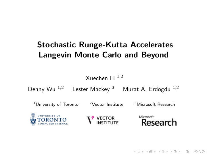 stochastic runge kutta accelerates langevin monte carlo