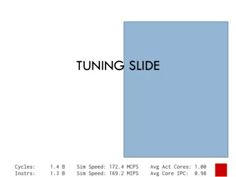 TUNING SLIDE  Fast and Accurate Microarchitectural  Simulation with ZSim  Daniel Sanchez, Nathan