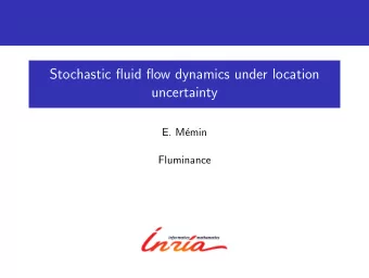 Stochastic fluid flow dynamics under location  uncertainty  E. M  emin  Fluminance  Introduction