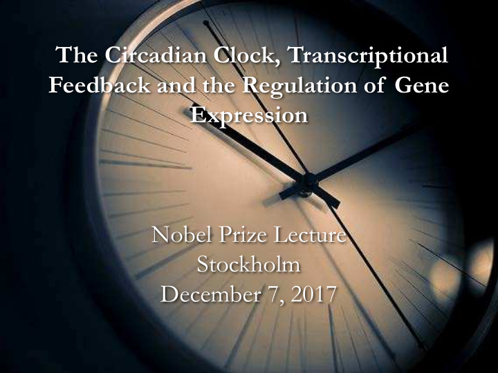 the circadian clock transcriptional feedback and the