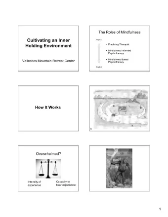 Cultivating an Inner  Implicit  Holding Environment   Practicing Therapist   Mindfulness