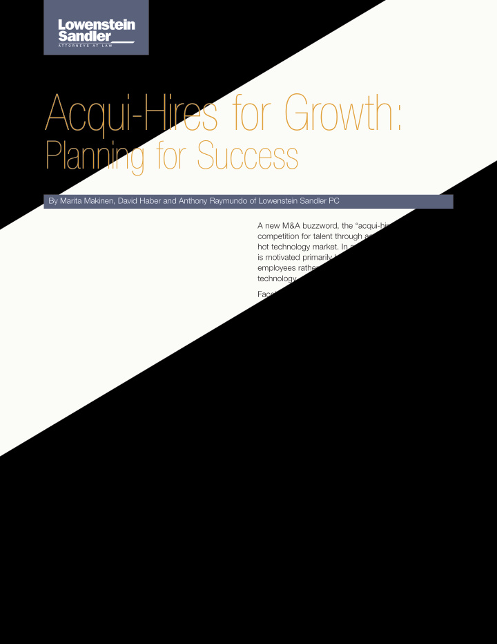 acqui hires for growth