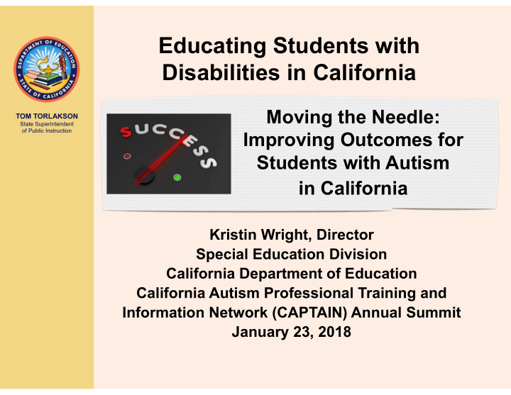 educating students with disabilities in california