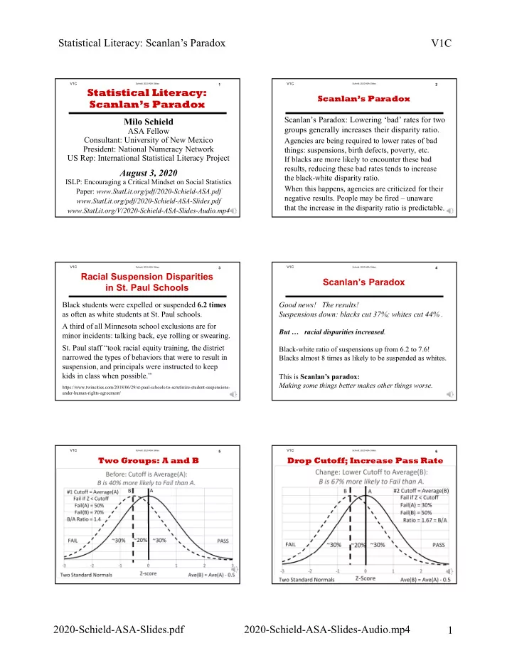 statistical literacy scanlan s paradox v1c