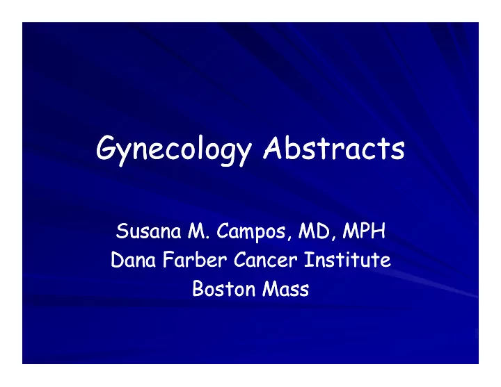 gynecology abstracts gynecology abstracts