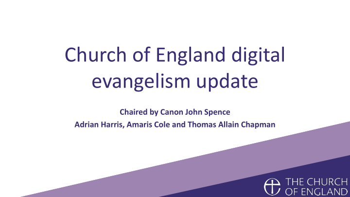 church of england digital evangelism update