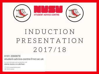 I N D U C T I O N  P R E S E N T A T I O N  2 0 1 7 / 1 8  W H O  A R E  W E ?  R U T H  G I B S O