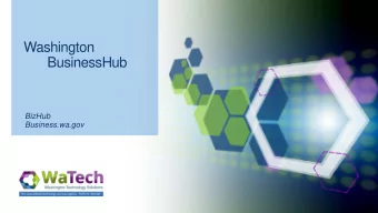 Washington  BusinessHub  BizHub  Business.wa.gov  BizHub Team  Elizabeth Wheat, Project Director