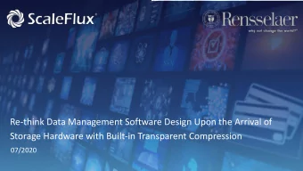 Re-think Data Management Software Design Upon the Arrival of  Storage Hardware with Built-in