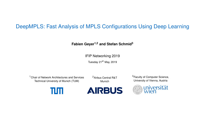 deepmpls fast analysis of mpls configurations using deep