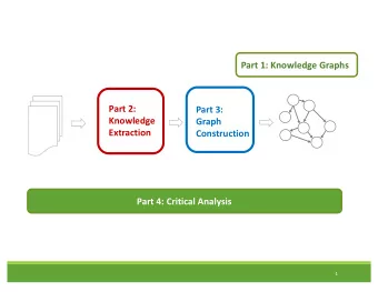 Part  1:  Knowledge  Graphs  Part  2:    Part  3:  Knowledge    Graph
