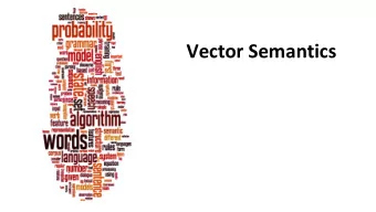 Vector  Semantics  Dan  Jurafsky  Why  vector  models  of  meaning?  computing
