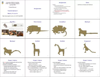 Assignments  Demo  CPSC 314 Computer Graphics   project 1   animal out of boxes and matrices