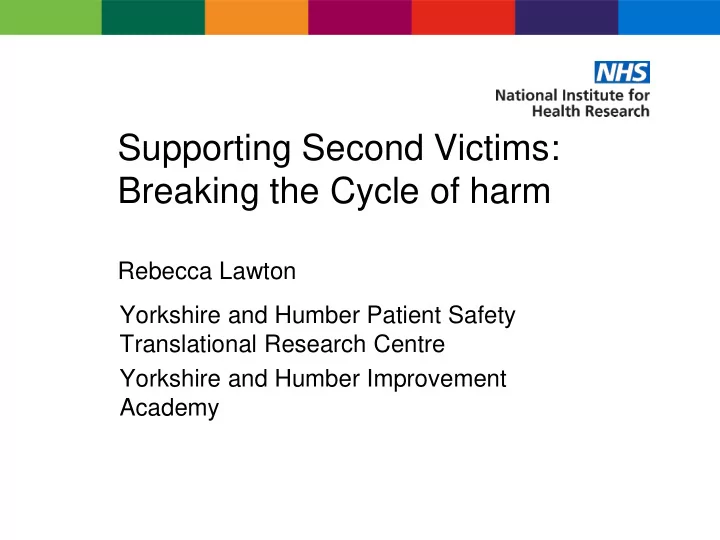 supporting second victims