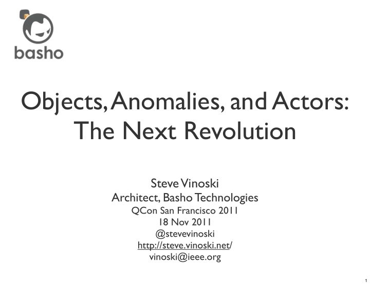objects anomalies and actors the next revolution