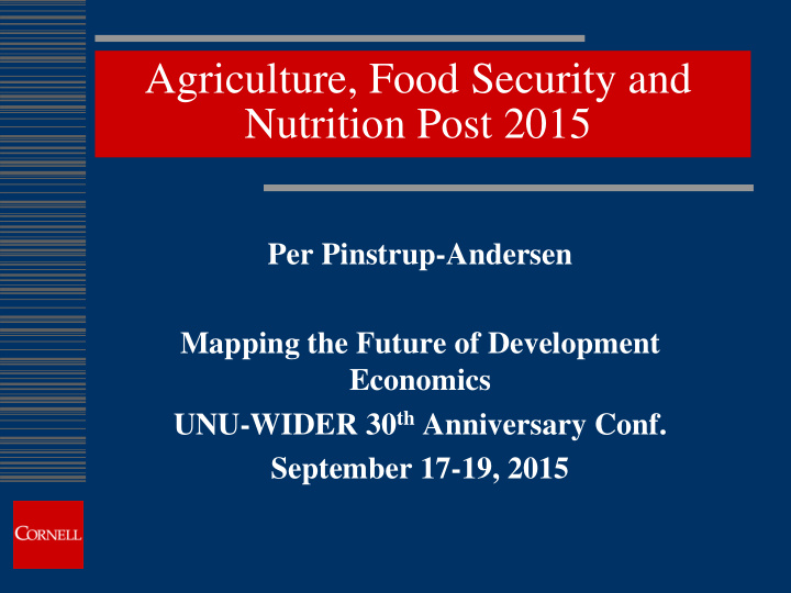 agriculture food security and