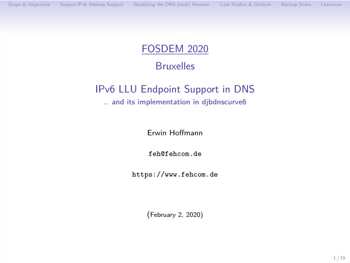 fosdem 2020 bruxelles ipv6 llu endpoint support in dns
