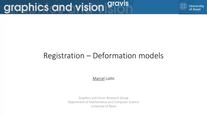 registration deformation models