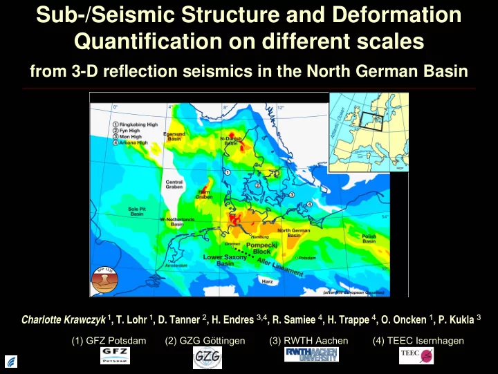 sub seismic structure and deformation quantification on