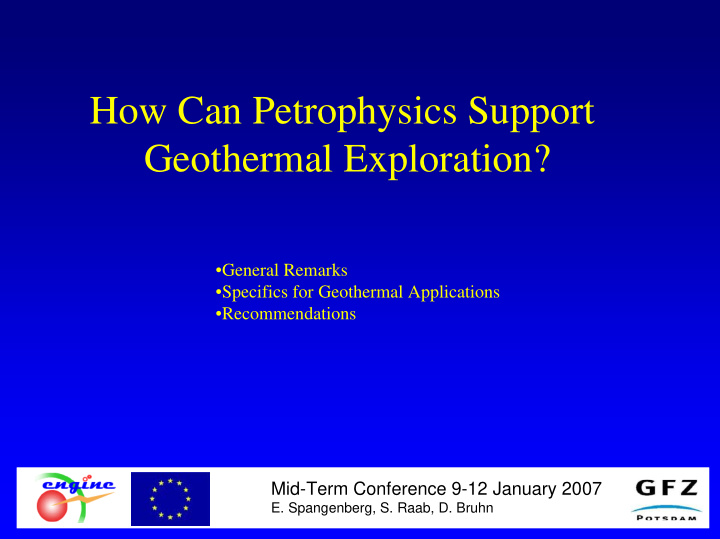 how can petrophysics support geothermal exploration