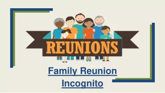 Family Reunion  Incognito  Pit Stops In Life   Joseph will God does not pay at  experience
