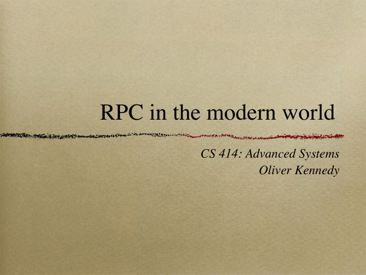 rpc in the modern world