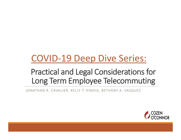 covid 19 deep dive series