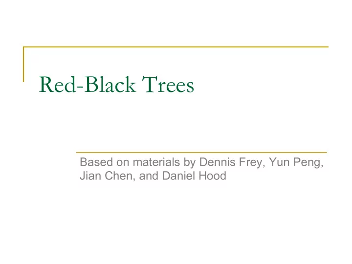 red black trees