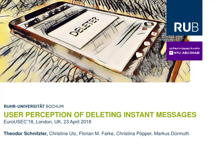 user perception of deleting instant messages