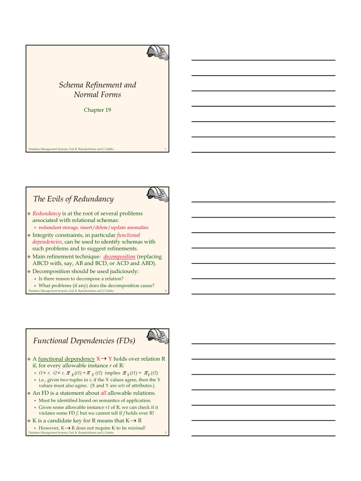 schema refinement and normal forms