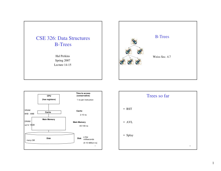cse 326 data structures b trees