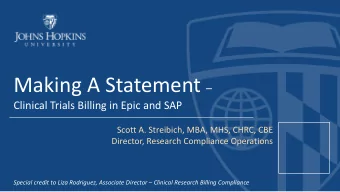 RSH Account Single Billing Office Statement  2  3  CRBC Review Criteria  Study Has PRA  Participant