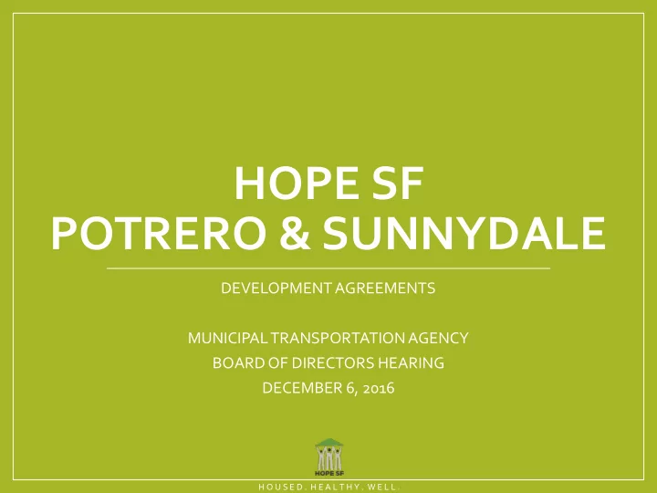 hope sf
