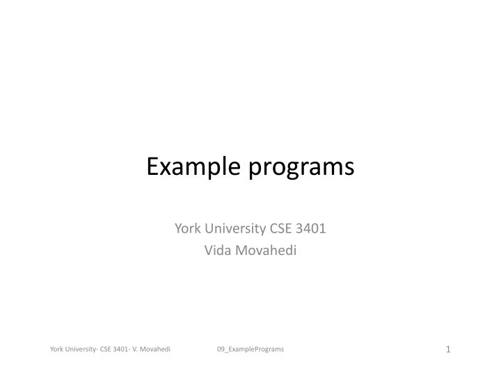 example programs example programs