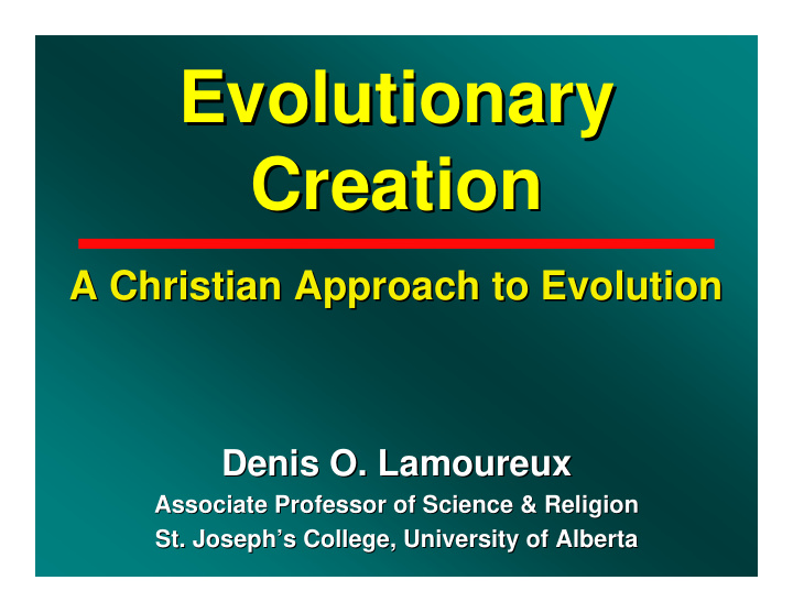 evolutionary evolutionary creation creation