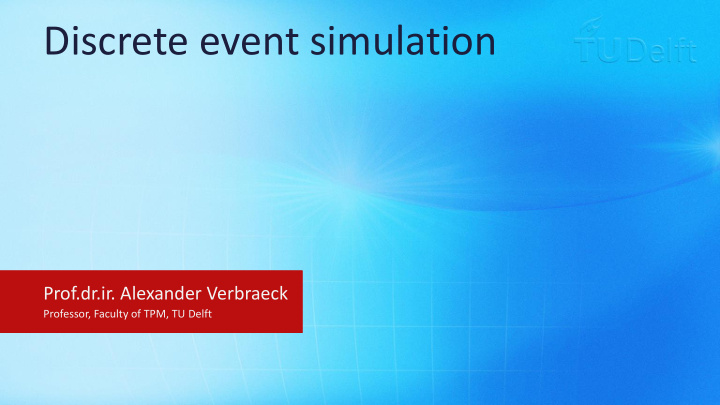 discrete event simulation