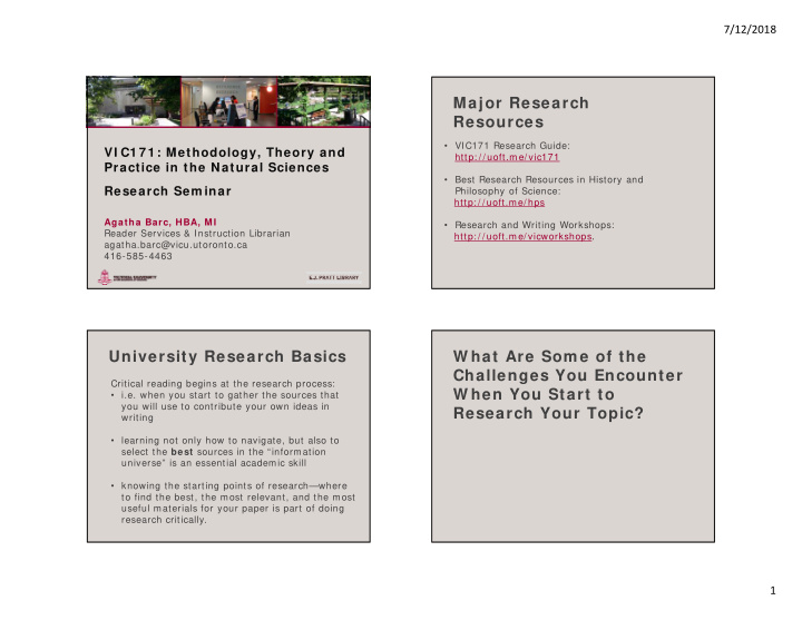 major research resources