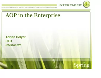 Adrian Colyer  CTO  Interface21