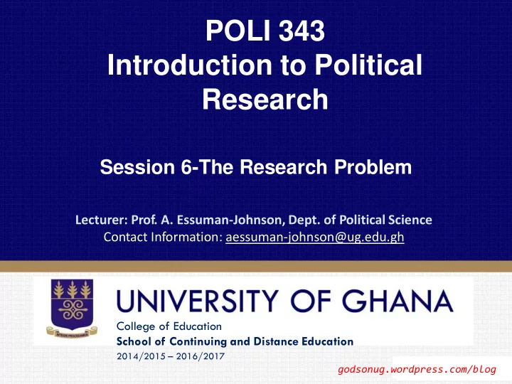introduction to political