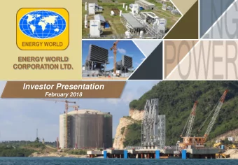 Investor Presentation  February 2018  Disclaimer  These materials have been prepared by Energy