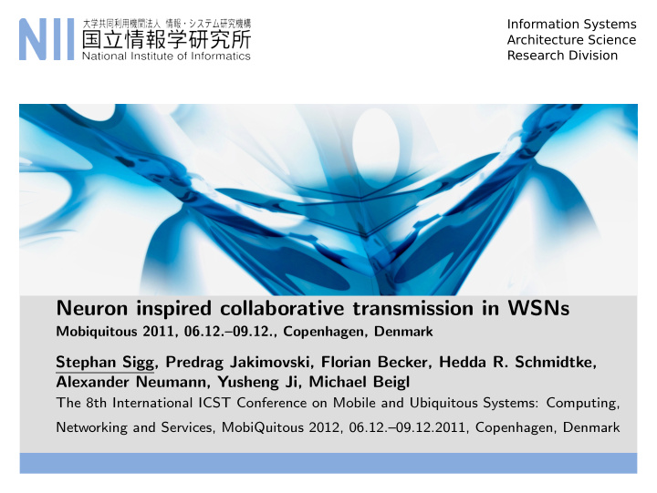 neuron inspired collaborative transmission in wsns