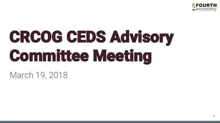 crcog ceds advisory committee meeting