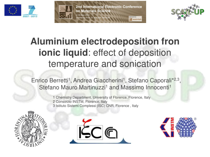 aluminium electrodeposition fron