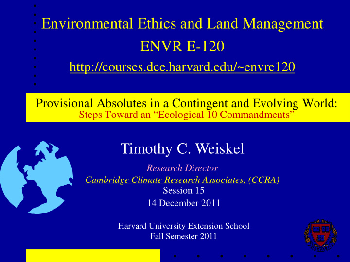 environmental ethics and land management envr e 120