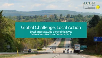 Global Challenge, Local Action  Loc  Localizing sta  statewide clim  climate init  nitiatives